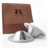 Fraupow Pack of 2 Pure Silver Healing Cups Size 2