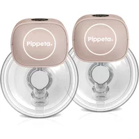 Pippeta Pack of 2 LED Wearable Hands Free Breast Pump - Ash Rose