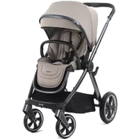 Oyster 4 Stroller with Gun Metal Chassis - Stone