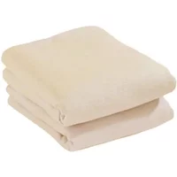 Cuddles Collection Pack of 2 fitted Cotbed Bed Sheets (140x70) - Cream