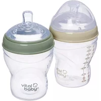 Vital Baby Pack of 2 Nurture Breast like Feeding Bottle - 240ml