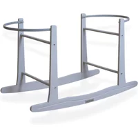 Clair de Lune Standard Rocking Moses Basket Stand - Grey, Grey