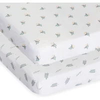 Chicco Next2Me Bamboo Crib Sheet 2 Pack - Greenery