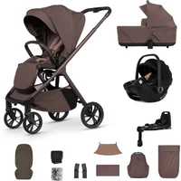 Venicci Tila 13 Piece Travel Bundle with Tiaggio 360 Car Seat & Base - Noce | Fast & Easy 365 Day Returns