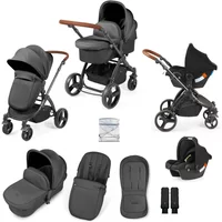 Ickle Bubba Stomp Urban 9 Piece Travel System with Astral Car Seat - Charcoal Grey