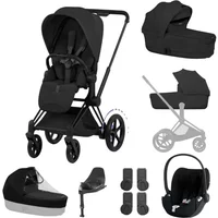 Cybex e-Priam Ultimate Bundle - Matt Black/Sepia Black | Fast & Easy 365 Day Returns
