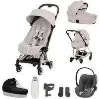 Cybex Coya Ultimate Accessory Bundle - Chrome Brown/City Grey | Fast & Easy 365 Day Returns