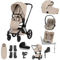 Cybex Priam Ultimate Birth & Beyond Bundle - Matt Black/Cozy Beige | Fast & Easy 365 Day Returns