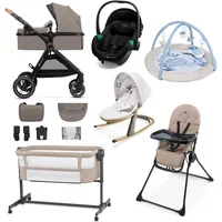 Kinderkraft Esme Pro 11 Piece Travel Bundle - Sand Beige | Fast & Easy 365 Day Returns