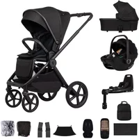 Venicci Upline 3 13 Piece Bundle with Tiago i-Size Car Seat & 360° Isofix Base – Onyx/Black | Fast & Easy 365 Day Returns