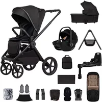 Venicci Upline 3 16 Piece Bundle with Tiago i-Size Car Seat & 360° Isofix Base – Onyx/Black | Fast & Easy 365 Day Returns