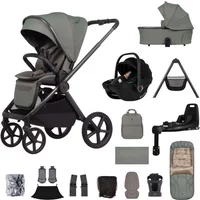 Venicci Upline 3 16 Piece Bundle with Tiago 2 i-Size Car Seat & 360° Isofix Base – Aloe/Black | Fast & Easy 365 Day Returns