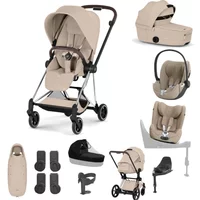 Cybex Mios Ultimate Birth & Beyond Bundle - Chrome Brown/Cozy Beige | Fast & Easy 365 Day Returns
