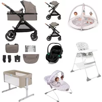 Kinderkraft Esme 11 Piece Travel & Home Bundle - Sand Beige | Fast & Easy 365 Day Returns