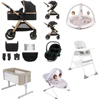 Kinderkraft Esme 11 Piece Travel & Home Bundle - Pure Black | Fast & Easy 365 Day Returns