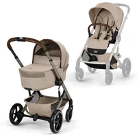 Cybex Balios S Lux Pushchair with Fold Cot - Almond Beige