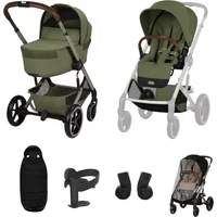 Cybex Balios + Fold Cot Accessory Bundle - Moss Green | Fast & Easy 365 Day Returns