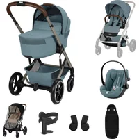 Cybex Balios + Fold Cot Travel System Bundle - Stormy Blue | Fast & Easy 365 Day Returns
