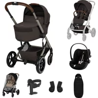 Cybex Balios + Fold Cot Travel System Bundle - Chocolate Brown | Fast & Easy 365 Day Returns