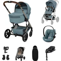 Cybex Balios + Fold Cot Ultimate Travel System Bundle - Stormy Blue | Fast & Easy 365 Day Returns