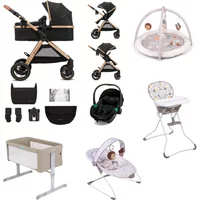 Kinderkraft Esme 11 Piece Travel & Home Bundle - Pure Black | Fast & Easy 365 Day Returns