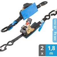 Spanngurte Automatik Ratsche SG-020-18 (2 Stück, 1,8m) - RACOON