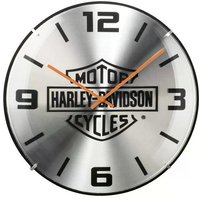 Harley Davidson Bar & Shield Glas-Wanduhr