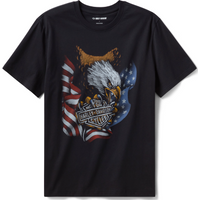 Harley Davidson T-Shirt mit Sternen und Streifen und Adlermotiv