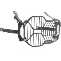 Scheinwerferschutz Edelstahl, schwarz, mit Schnellverschluss für LED Hauptscheinwerfer, für BMW R125