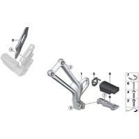 BMW Motorrad Fussraste hinten links