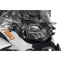 Scheinwerferschutz Edelstahl schwarz mit Schnellverschluss für BMW F850GS Adventure *OFFROAD USE ONL