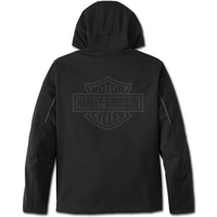 Harley Davidson Deflector 2.0 Herren Motorrad-Fleece mit Kapuze Schwarz