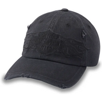 Harley Davidson Flying Lap Distressed Stretch-Fit Cap
