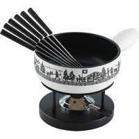 Kuhn Rikon - Cheese fondue set induction Alpine Meadow 23cm