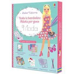 Moda. Vesto Le Bamboline. Stilista Per Gioco. Con Gadget. Con Adesivi Moda. Vesto Le Bamboline. Stilista Per Gioco. Con Gadget. Con Adesivi