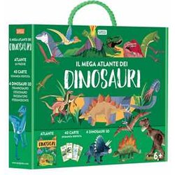 Il Mega Atlante Dei Dinosauri. Ediz. A Colori. Con 40 Carte Domanda-Risposta. Con 4 Modellini Di Dinosauri