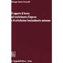 Il Rapporto Di Lavoro Nel Trasferimento D'impresa E Di Articolazione Funzionalmente Autonoma Il Rapporto Di Lavoro Nel Trasferimento D'impresa E Di Articolazione Funzionalmente Autonoma