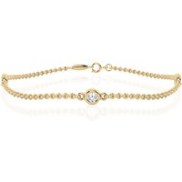 La Joya Jewelry Three Stone Lab Grown Diamond Bracelet 14 ct tw10K Yellow Gold