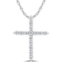 La Joya Jewelry Get 33% Off LabGrown Diamond Cross Necklace in 925 Sterling Silver