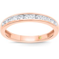 Jaipur Channel Set Lab Grown Diamond Ring | 18K Rose Gold 1 1/2 CT. TW.