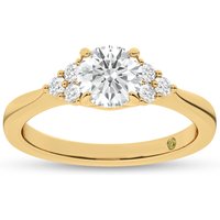 La Joya Jewelry Eldra Illusion Trilliant Round Lab Grown Diamond Engagement Ring 10K Yellow Gold 1 34 CT TW