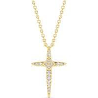 La Joya Jewelry Enjoy a 17% Discount on a 10K Yellow Gold Lab Diamond Cross Necklace