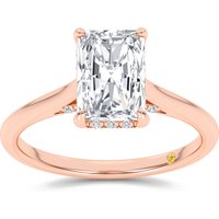 La Joya Jewelry Twinkle Halo Radiant Cut Lab Grown Diamond Engagement Ring 10K Rose Gold 2 15 CT TW