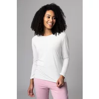 Women's 1 Pack Lazy Panda Bamboo Loungewear Selection Long Sleeved Top White UK 14