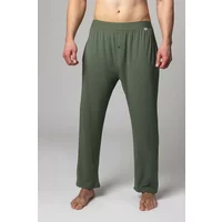 Mens 1 Pack Lazy Panda Bamboo Loungewear Selection Classic Bottoms Olive Green Large