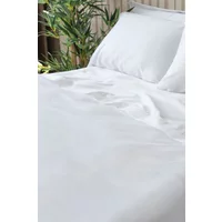 Lazy Panda 300 Thread Count Bamboo Flat Sheet White King / Super King