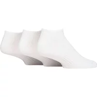 Mens and Women's 3 Pair Lazy Panda Full Cushion Bamboo Sports Trainer Socks White 7-11