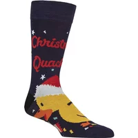 Mens and Women's 1 Pair Lazy Panda Bamboo Fun & Novelty Socks Christmas Quackers 4-8