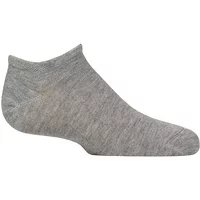 Boys and Girls 1 Pair Lazy Panda Plain Bamboo Trainer Socks with Smooth Toe Seams Light Grey 6-8.5 Kids (1-3 Years)