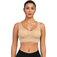 Beżowy biustonosz do ćwiczeń, do jogi, fitnessu, zumby 5003